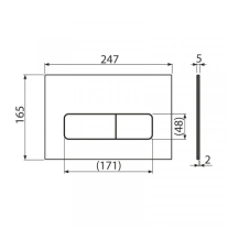 Clapetă de acționare, Alcadrain, Moon-White, alb lucios